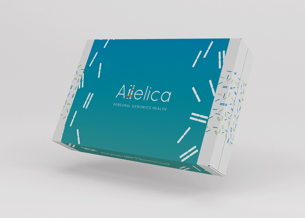 Allelica DNA test packaging