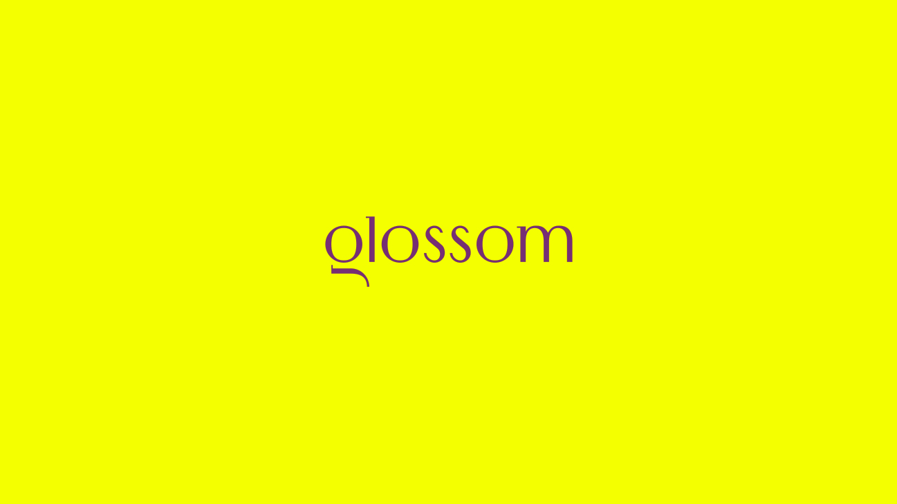 Glossom logo and new colors proposal