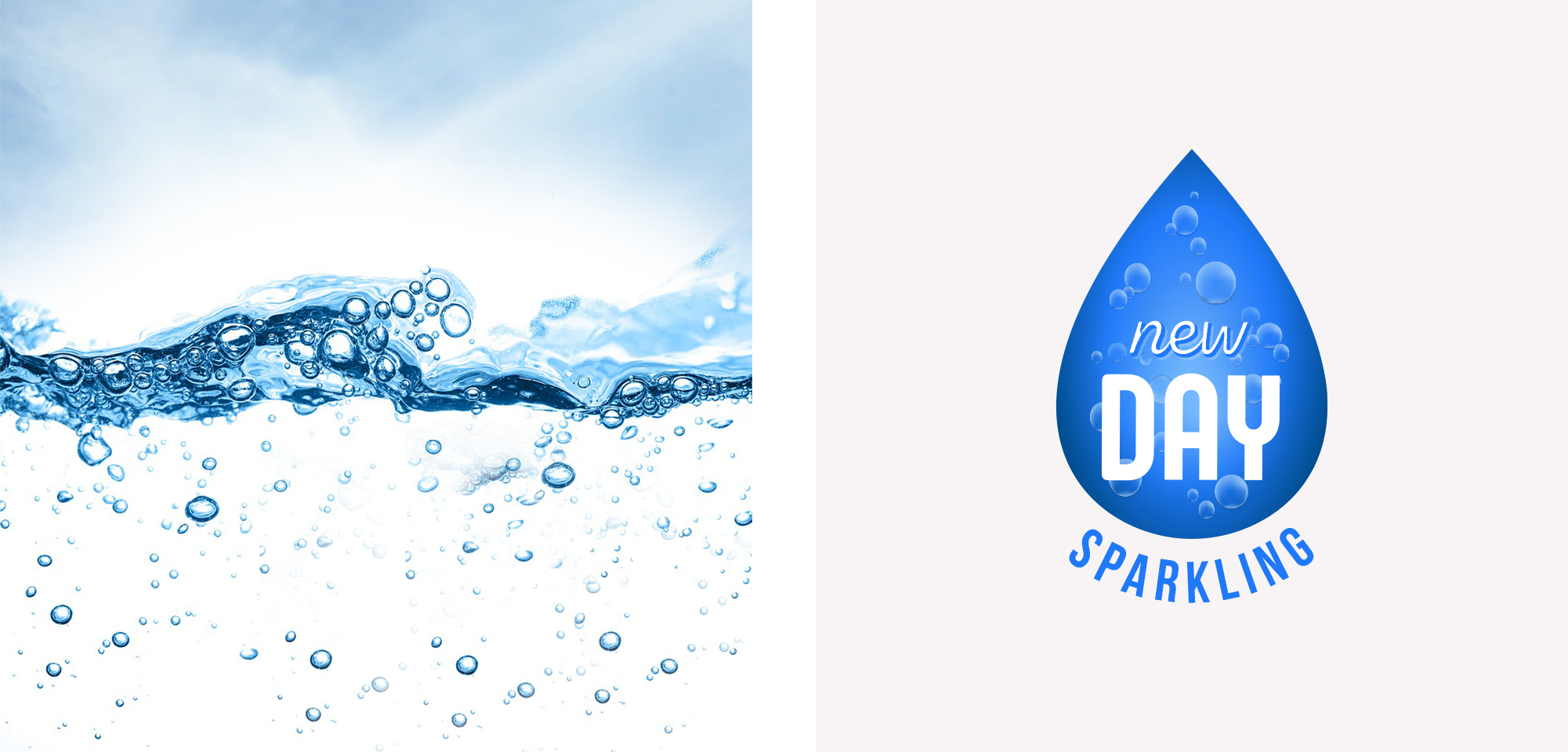 Sparkling water logo and imaginery